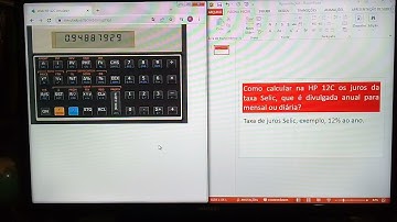 HP12C Juros Compostos de Anual para Mensal e Diário