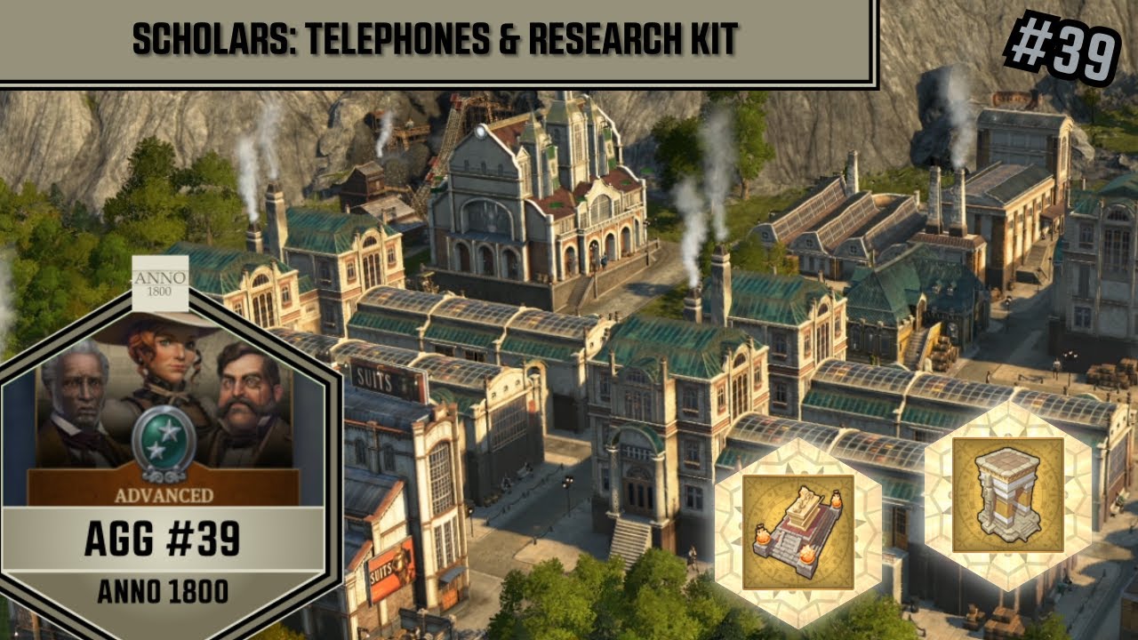 Anno 1800 - AGG #39 - Scholars: Telephones & Research Kit! - YouTube