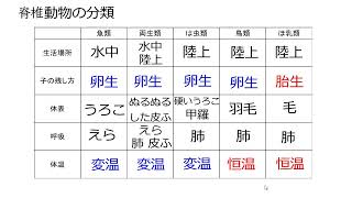 2. 脊椎動物の分類(サムネイル画像)