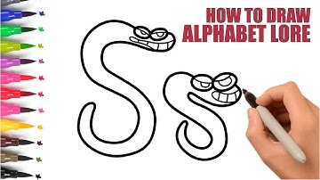 How To Draw Alphabet Lore Step By Step | Big And Small Alphabet Lore S | Easy Drawing For Kids