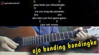 Kunci Gitar OJO DI BANDING BANDINGKE - Abah Lala | Chord Gampang chords