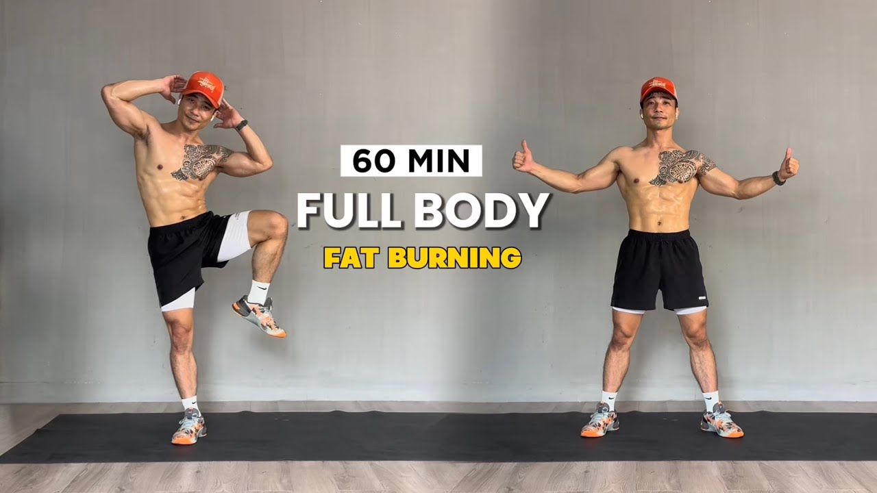 60 MIN FULL BODY HIIT Workout To BURN FAT Over The Body | No Equipment ...