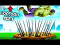 GTA 5: HULK JUMPING From 100,000 FEET on SPIKE TRAP In GTA V ! ( GTA 5 mods )