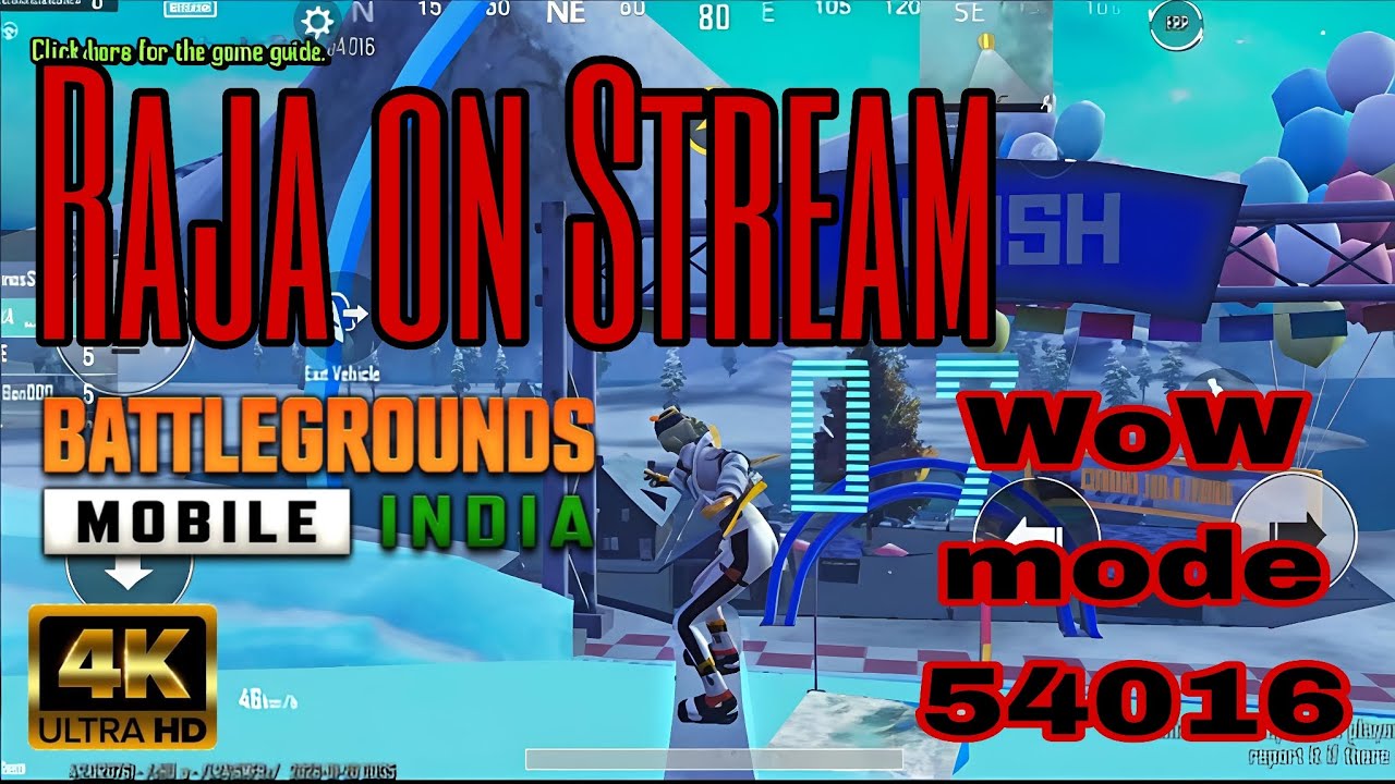 BGMI WOW Mode 54016 | Iceland Sliding Race Finish First 🧊❄️