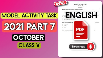 Class 5 English Model Activity Task Part 7 2021| Model Activity Task Class 5 English 2021