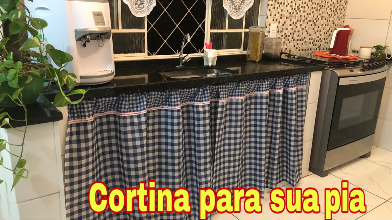 Como fazer uma linda cortina pra sua pia/ Bem fácil de fazer