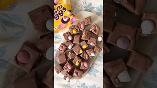 Easy Three Ingredient Mini Egg Fudge  #recipe #fudge #easter #shorts