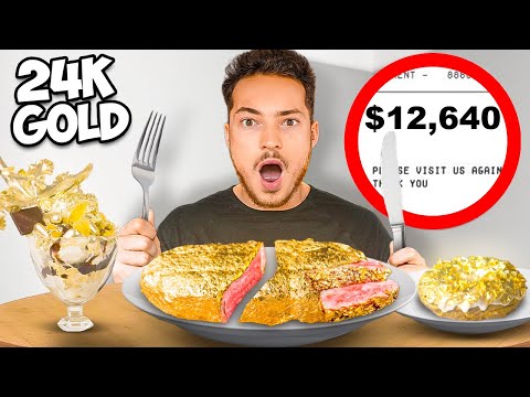 Eating 24K GOLD Food