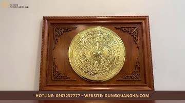Tranh Mặt Trống Đồng Cao Cấp - Mặt Trống Đồng Dát Vàng | Đồ Đồng Dung Quang Hà™