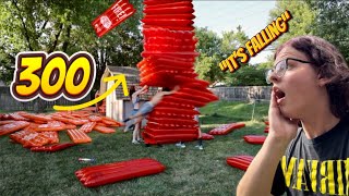 Who Can Build The TALLEST Taco Bell Tower??
