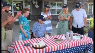 WWII and Korean War Navy veteran celebrates 100th birthday with family in north Charlotte