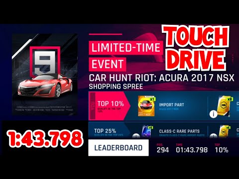 [touchdrive]-asphalt-9---car-hunt-riot---acura-2017-nsx---shopping-spree---01:43.798