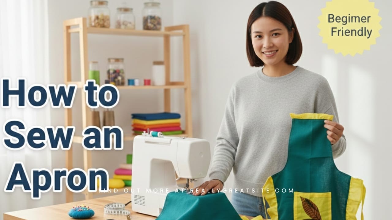හරිම ලේසියෙන් ඒප්‍රන් එකක් මහමු | How to Sew an Apron (Beginner Friendly  🧵😍🪡