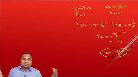 Correlation Co efficient in two Seconds. CA Foundation