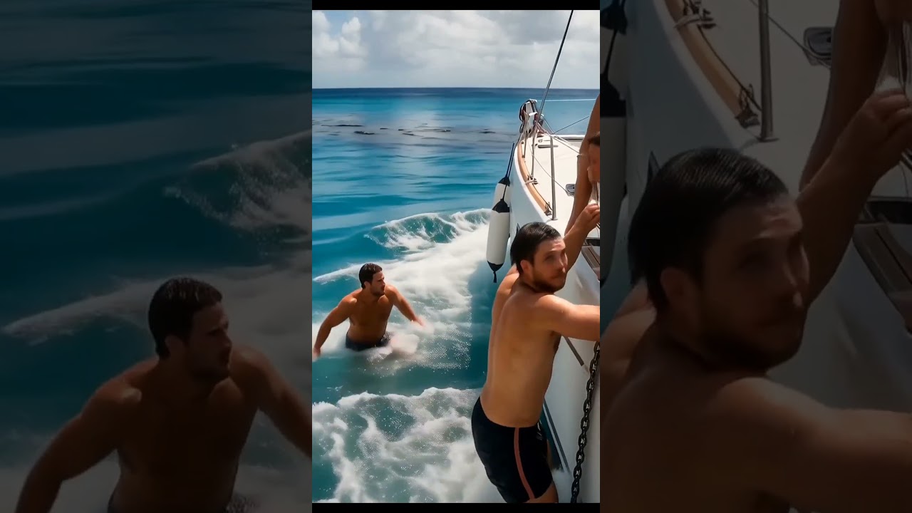Outrunning the ultimate ocean wave! 🌊🚤 #sailinglife #automobile #automobile #luxuryyachtlife