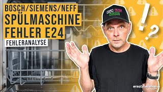 Deine Spülmaschine pumpt nicht ab? – Bosch Siemens Spülmaschine E24 schnell beheben!