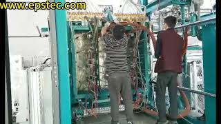 Disassembly EPS mold from quick mold change EPS shape molding machine working video