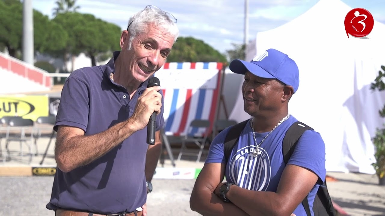 Miniature : Christian ANDRIANTSEHENO avant sa finale de l'Europétanque des Alpes-Maritimes 2024