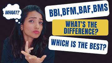 BBI, BAF, BFM, BMS, BCOM HONS, BCOM WHATS THE DIFFERENCE, WHICH DEGREE IS THE BEST? HOW TO CHOOSE?