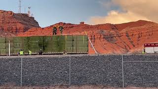 Hay bales spontaneously combust, St. George firefighters respond on I-15