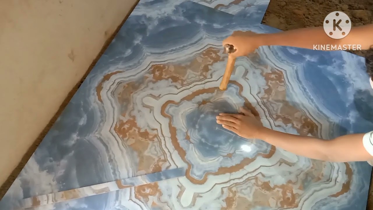 digital glas floor tiles fitting