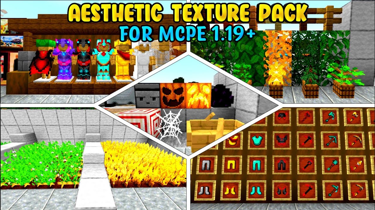 Aesthetic Texture Pack For MCPE 1.19 | ZMPixel Texture Pack - YouTube
