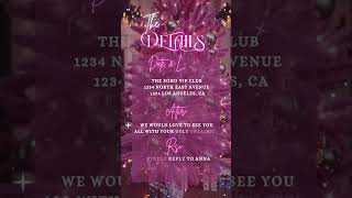 Pink Friendsmas Invitation: Animated Pink Tree Invite Template Pinkmas Party Evite Holiday Dinner