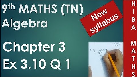 9th maths chapter 3 exercise 3.10 question 1 graph tn samacheer new syllabus 2020-2021