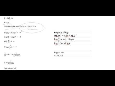 exercise about log property and linear function 對數特性和線性函數的練習