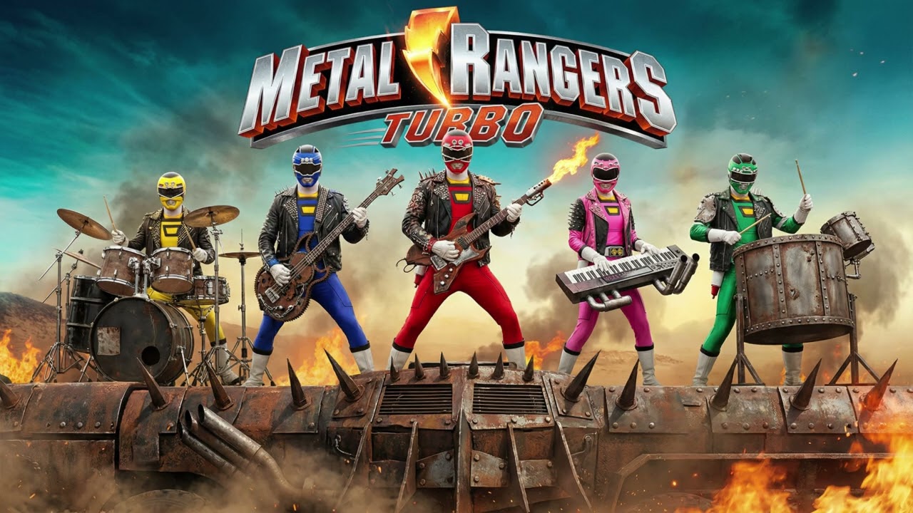 Metal Rangers Turbo! An AI Metal Cover of the Power Rangers Turbo Theme Song!
