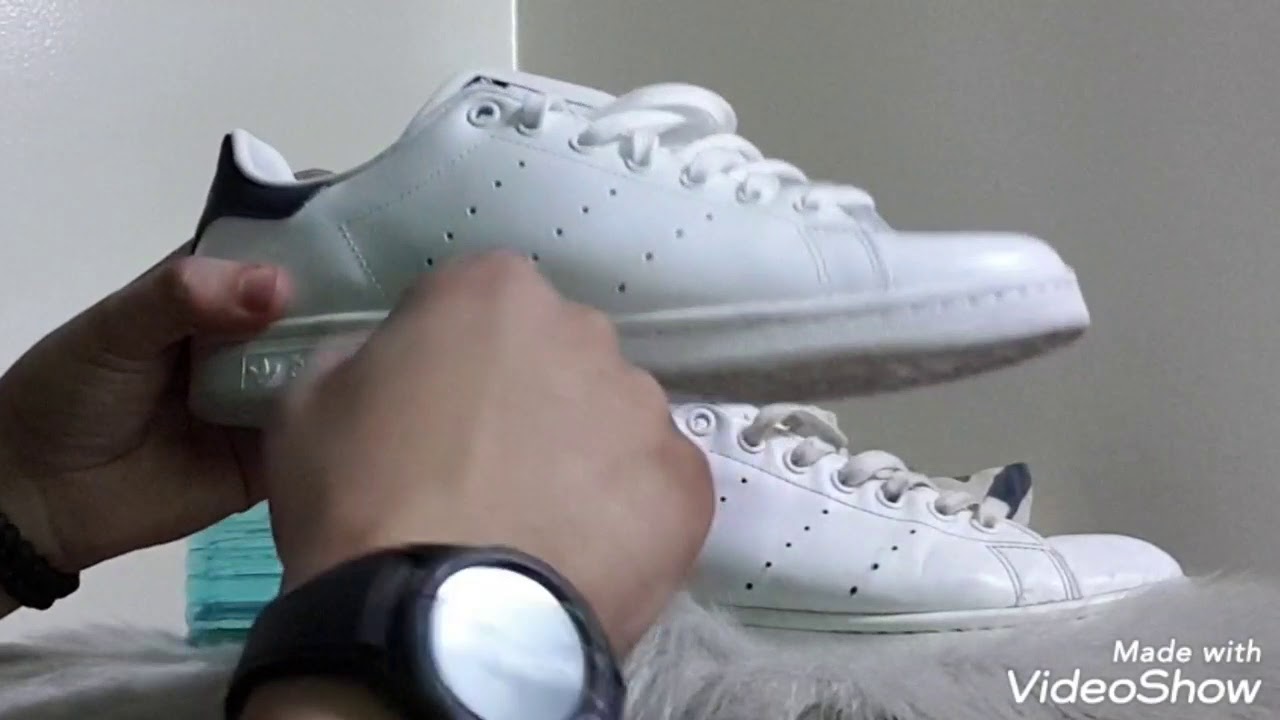 الفرق بين الحذاء الاصلي والتقليد adidas stain smith - YouTube