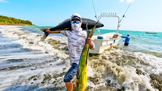 GIANT Tuna & Mahi Mahi Insanity! CATCH CLEAN COOK (30 Miles Out)