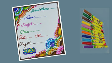 How to draw project copy cover page design.// Practical khata front page design.// Tarun Art.