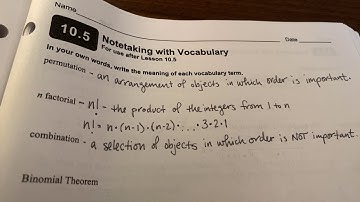 Algebra 2 Lesson 10.5 Permutations and Combinations