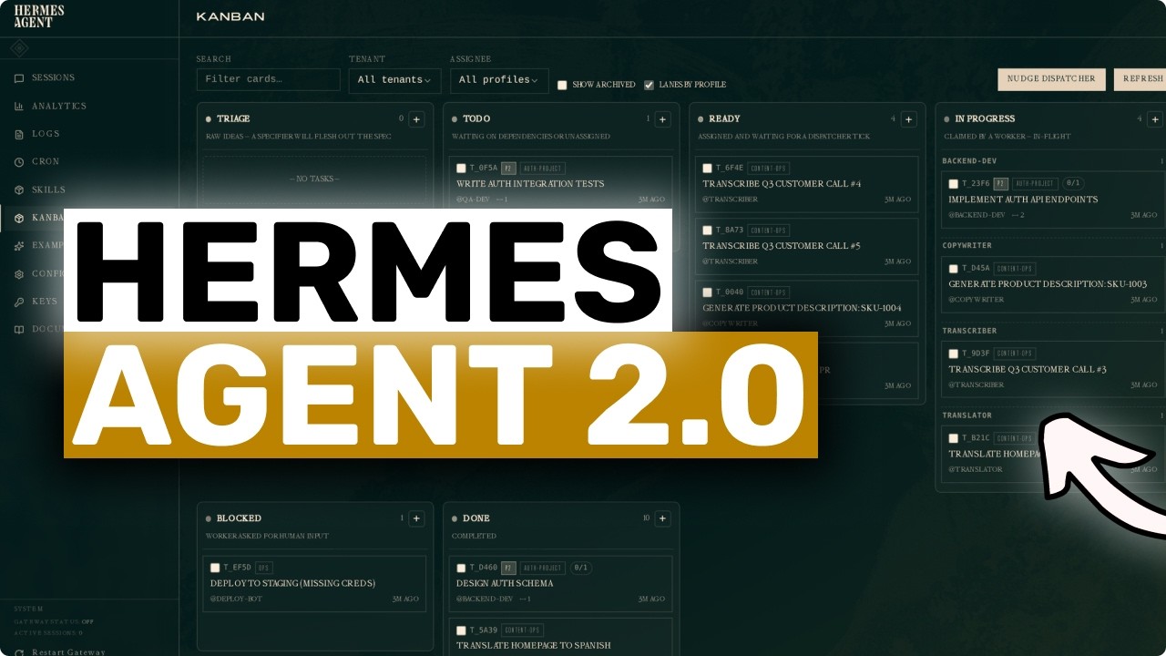 Hermes Agent V2.0 (Refreshed!): This NEW UPDATE to HERMES IS CRAZY!