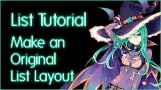 How to make an original CSS list layout (MyAnimeList tutorial)
