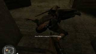 Call of Duty 2 - Dead guy blinking and talking !!!!