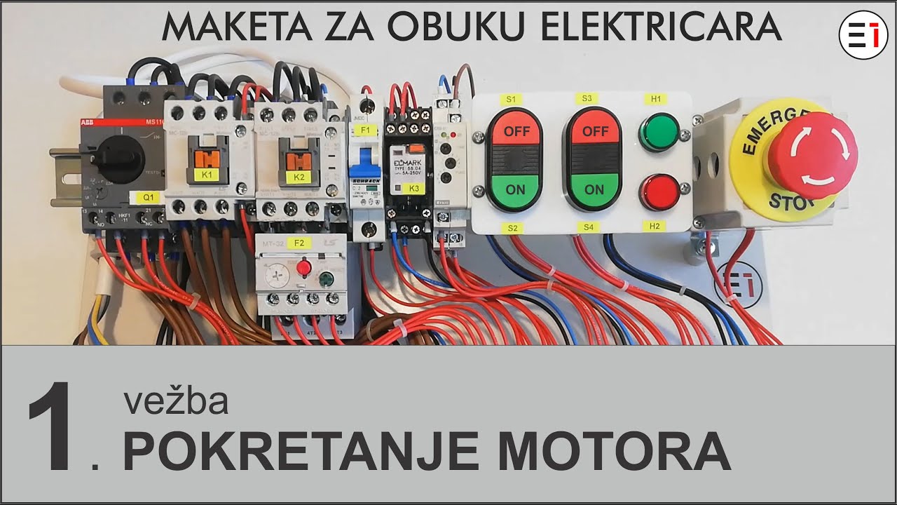 OBUKA ELEKTRICARA 1. Vezba - Pokretanje motora preko DM sklopke