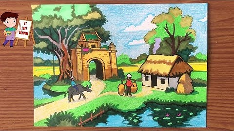 Khai thác vẻ đẹp cuộc sống trong thực hành mĩ thuật | Vẽ tranh phong cảnh quê hương