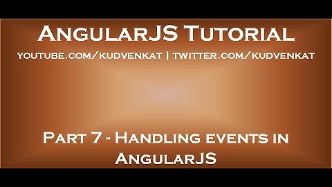 Handling events in AngularJS