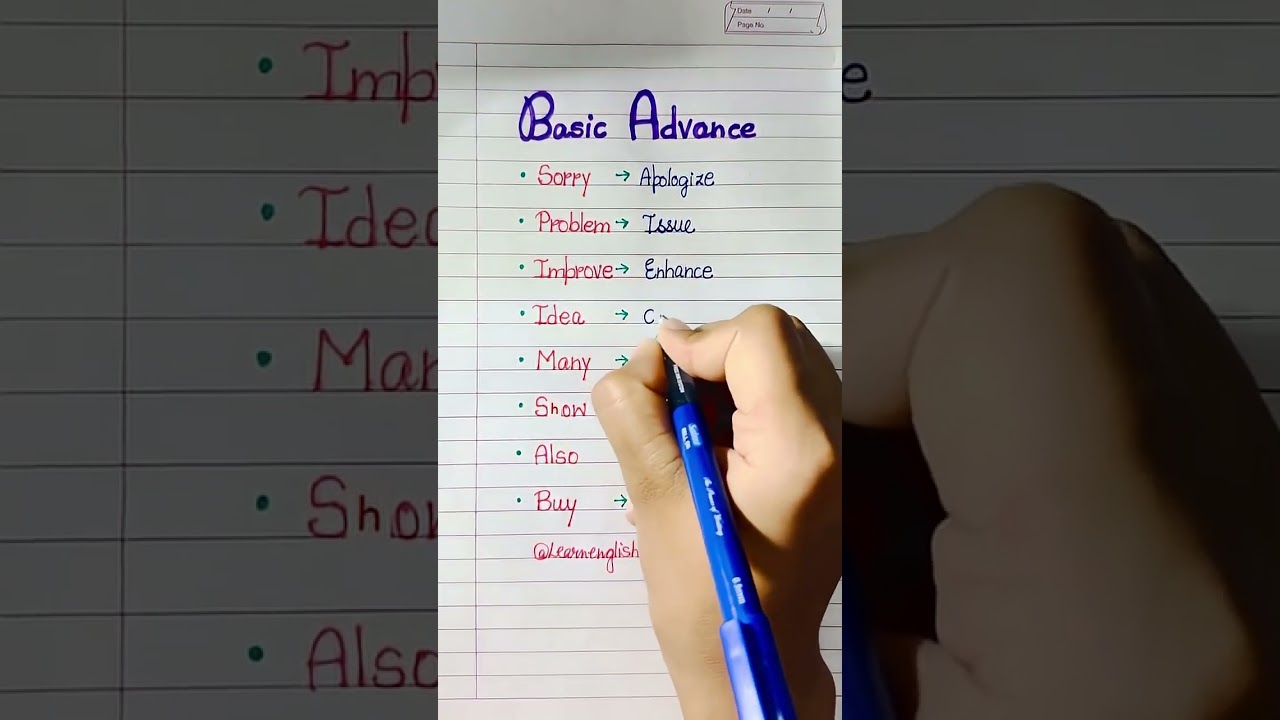 Basic v/s Advanced English 👩🏻‍🏫💯✅