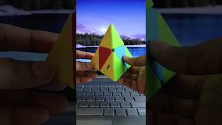 Twisted Pyramorphix? Fix the Centers in 4 Easy Moves! 👌🍰 #cubeshorts #rubikscube #popular