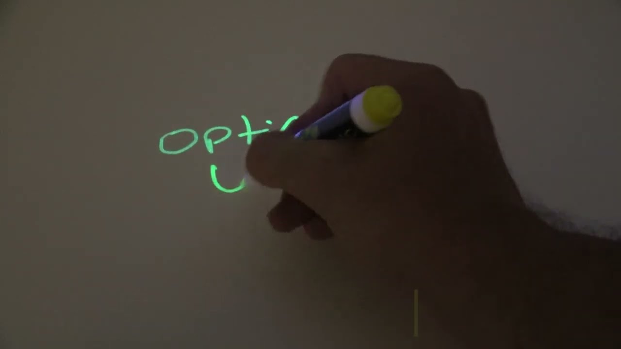 Opticz UV Blacklight Reactive Large Tip Invisible Ink Marker, Yellow