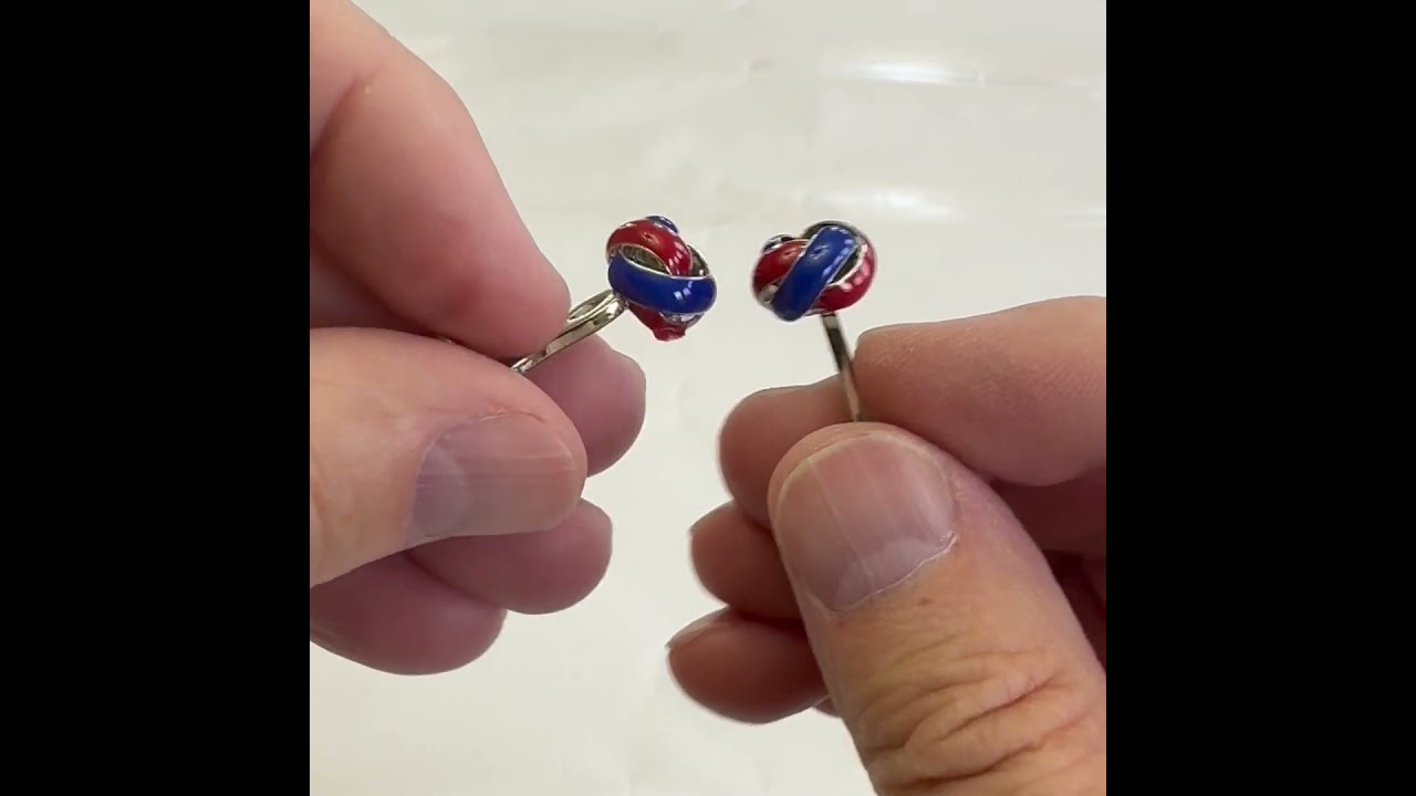 Men's Cufflinks Power Knots Red Blue Cuff Links Men's Fashion 