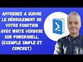 Powershell  apprenez a suivre le droulement de votre fonction avec write verboseexemple concret