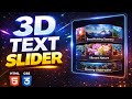  Create a 3D Text Slider using HTML CSS