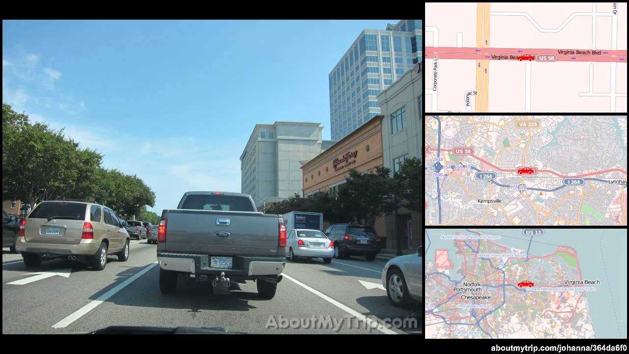 Adkins Arch (Northwest, Virginia Beach, VA) to Virginia Beach Blvd (Northeast) via North Central