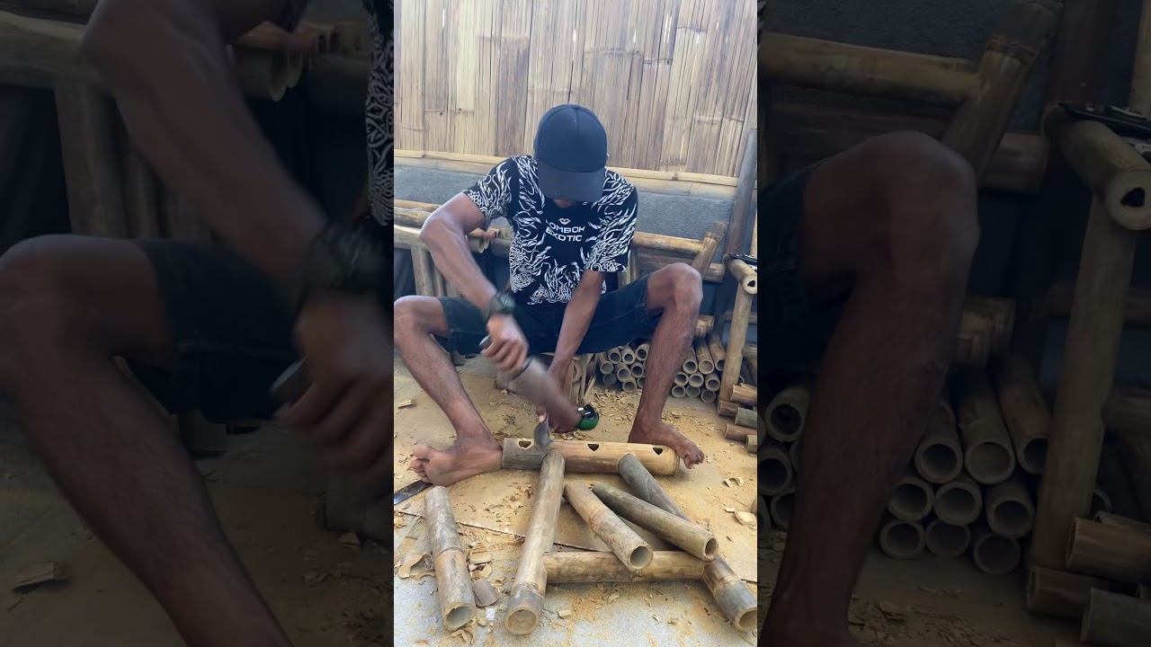 Memanfaatkan bambu  lokal untuk  mabel dengan beragam macam 