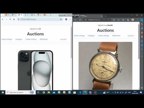 CS50 Project (2) Commerce (Auctions)
