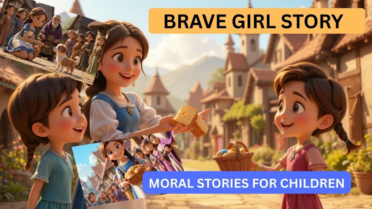 The Brave Girl Who Shared Her Food | Disney Style Moral Story for Kids ...